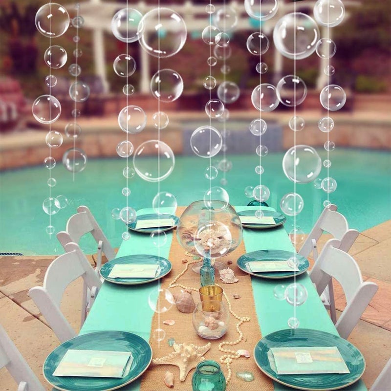Decor365 Under The Sea Party Decorations White Bubble Garlands Little Mermaid Birthday Decorations Bday Hanging Streamer Beach Banner Decor Underwater Backdrop Kids Ocean Party Supplies - Image 4